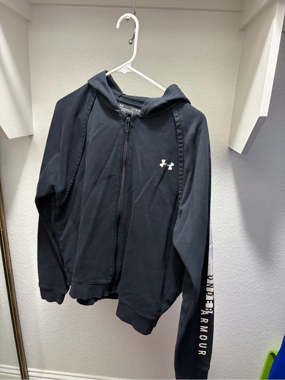 Under Armour Black Hoodie with White Logo
